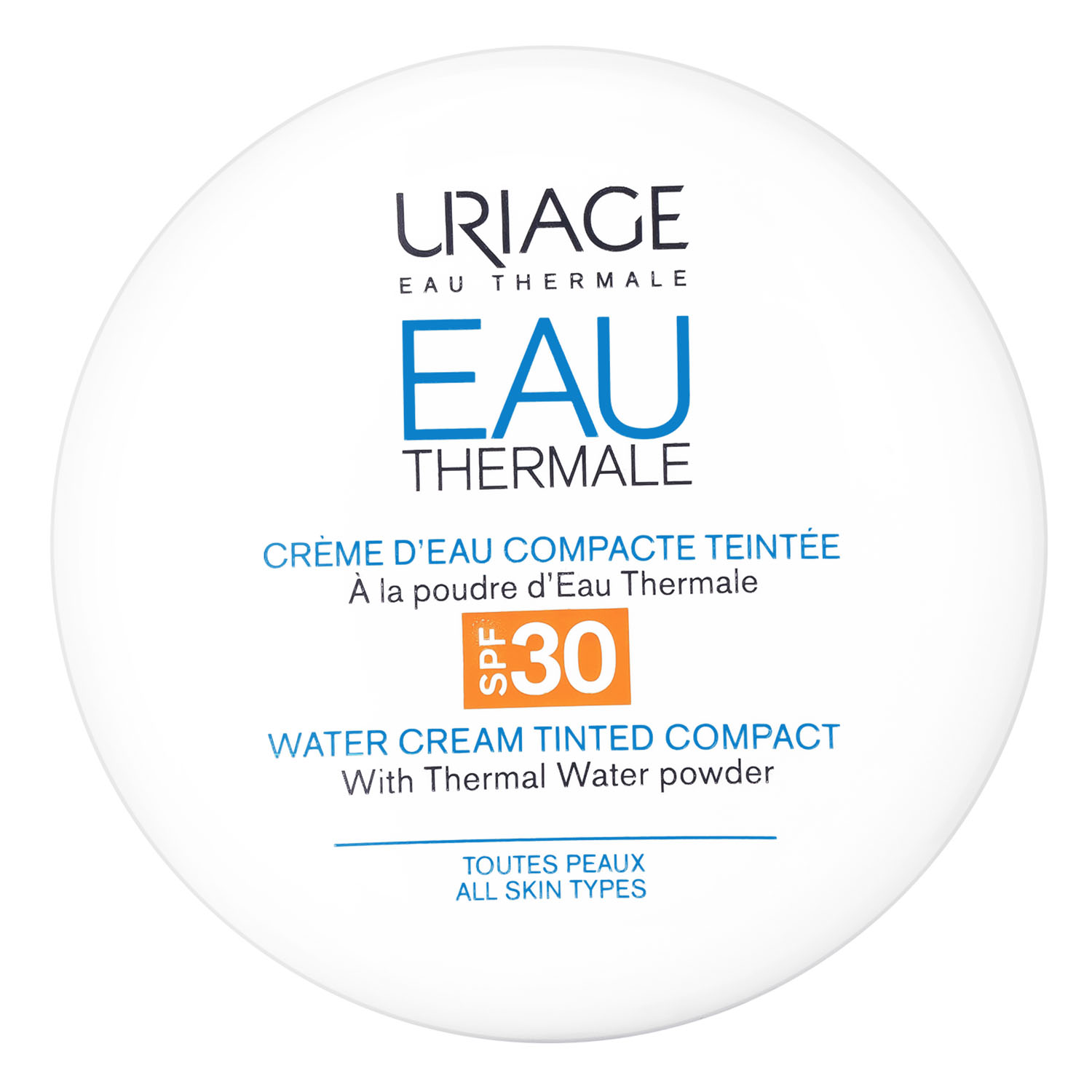 Uriage eau thermale water cream. О'Термаль компактная тональная крем-пудра SPF 30. Uriage Water Cream Tinted Compact SPF 30. Uriage Eau Thermale компактная крем-пудра SPF 30. Uriage пудра SPF 50.