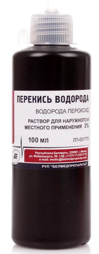 

Перекись водорода р-р д/наруж.прим. 3% 100мл